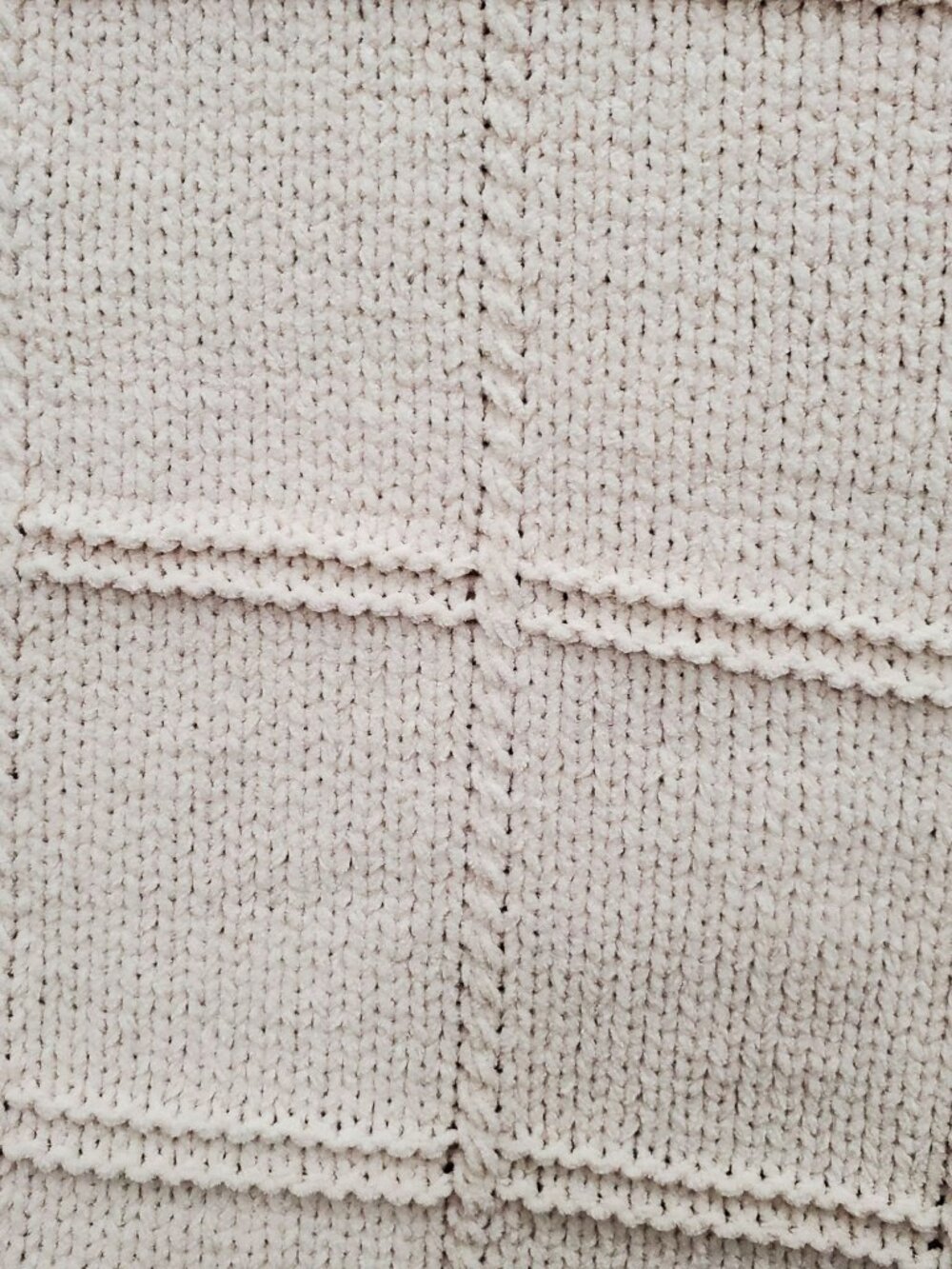 FRYE Oversized Block Knit Throw Cream OKEO Tex All Season Blanket NWT 50"x70" - Picture 2 of 8